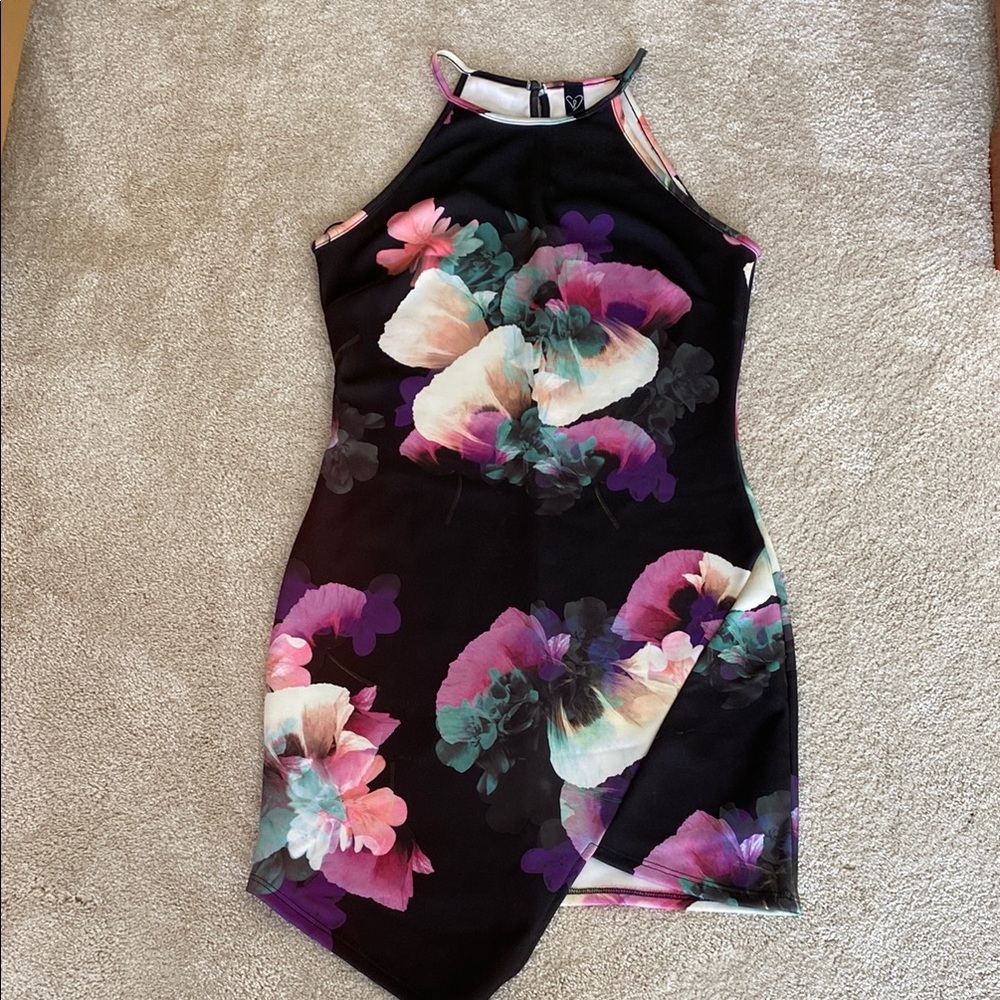 Floral Halter Neck Dress